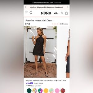 Show Me Your MUMU Jasmine Halter Mini.